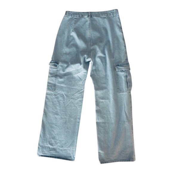 High-Waisted Wide-Leg Cargo Jeans (30) - Picture 2 of 2